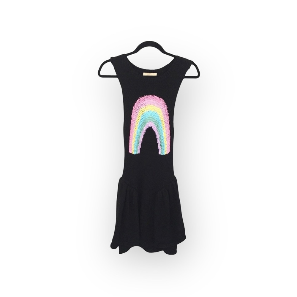 Deadstock: new Wildfox ☻ Little Rainbow Liv Knit Tank Mini Dress ☻︎ Black ☻ Med - Picture 12 of 16